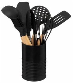 Cover Kochgeschirr 7x schwarz im Halter