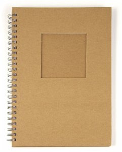 Notizbuch, mit Passepartoutstanzung, HF,