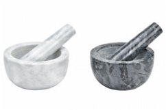 Cover Moerser und Stoessel aus Marmor 2-er Set grau, schwar