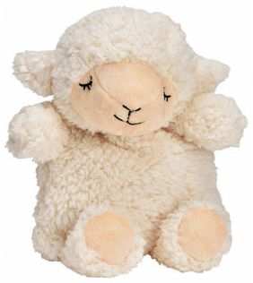 Kirschkernkissen Schaf aus Polyester/Pluesch, Weiss Kirschkernkissen Schaf aus Polyester/Pluesch, Weiss