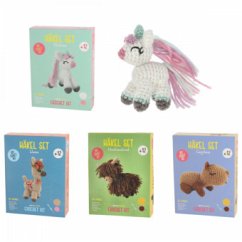 Cover Haekel Set DIY, Tiere, gross, 4-fach sortiert