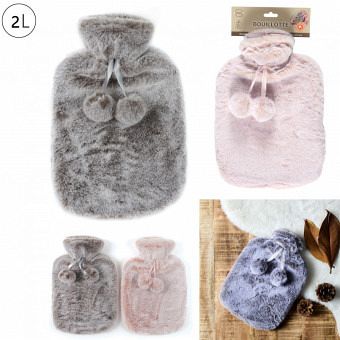 Waermflasche Fell 2l, 2-fach sortiert Waermflasche Fell 2l, 2-fach sortiert