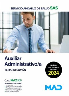 Cover Auxiliar Administrativo/a. Temario Común. Servicio Andaluz de Salud (SAS)