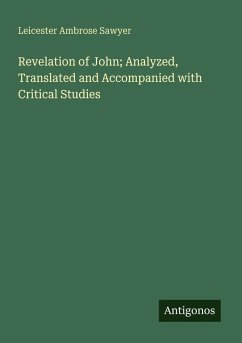 Cover Revelation of John; Analyzed, Translated and Accompanied with Critical Studies