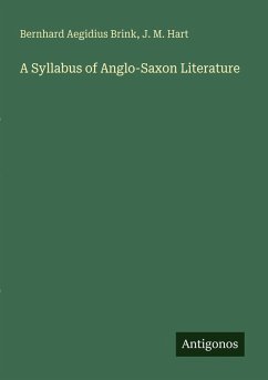 Cover A Syllabus of Anglo-Saxon Literature