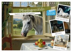 Pferdegemälde, inspiriert von den Alten Meistern (Wandkalender 2026 DIN A4 quer), CALVENDO Monatskalender