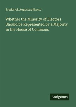 Cover Whether the Minority of Electors Should be Represented by a Majority in the House of Commons