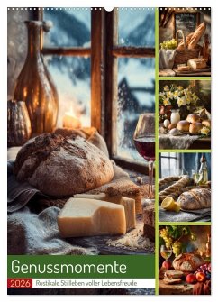 Genussmomente (Wandkalender 2026 DIN A2 hoch), CALVENDO Monatskalender