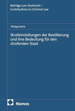 Cover Strafeinstellungen der Bevölkerung und ihre Bedeutung für den strafenden Staat