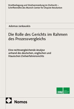 Cover Die Rolle des Gerichts im Rahmen des Prozessvergleichs