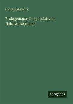 Cover Prolegomena der speculativen Naturwissenschaft