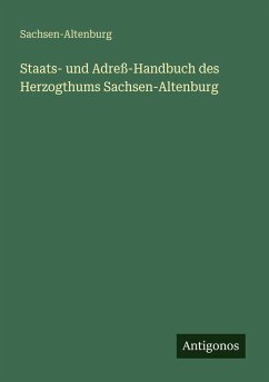 Cover Staats- und Adreß-Handbuch des Herzogthums Sachsen-Altenburg