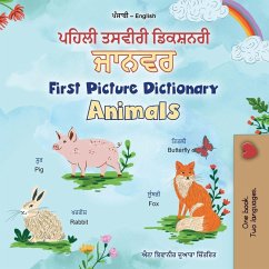 Cover First Picture Dictionary - Animals (Punjabi English Bilingual Children's Book)