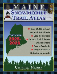 Cover 2025-2026 Maine Snowmobile Trail Map Atlas
