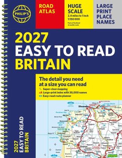 Cover Philip's 2027 Easy to Read Road Atlas of Britain (A4 Spiral)