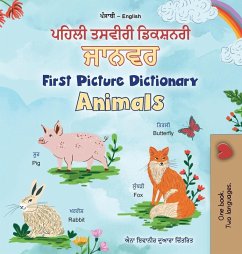 Cover First Picture Dictionary - Animals (Punjabi English Bilingual Children's Book)