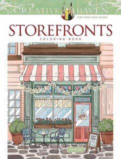 Cover Creative Haven Storefronts Coloring Book
