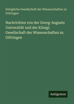Cover Nachrichten von der Georg-Augusts Universität und der Königl. Gesellschaft der Wissenschaften zu Göttingen