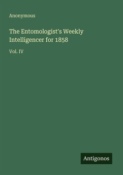 Cover The Entomologist's Weekly Intelligencer for 1858