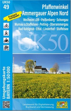Cover UK50-49 Pfaffenwinkel, Ammergauer Alpen Nord (Umgebungskarte 1:50000)