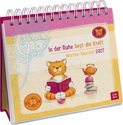 Cover Postkartenkalender 2027: Om-Katze: In der Ruhe liegt die Kraft