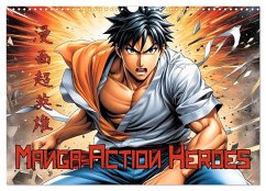 Cover Manga Action Heroes (Wandkalender 2026 DIN A3 quer), CALVENDO Monatskalender