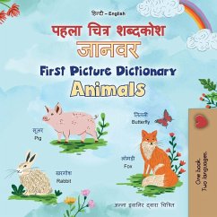 Cover First Picture Dictionary - Animals (Hindi English Bilingual Children's Book)