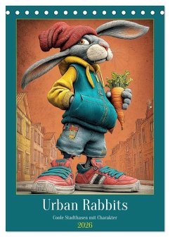 Urban Rabbits. Coole Stadthasen mit Charakter (Tischkalender 2026 DIN A5 hoch), CALVENDO Monatskalender