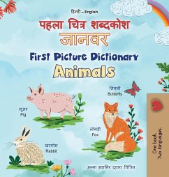 Cover First Picture Dictionary - Animals (Hindi English Bilingual Children's Book)