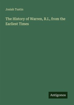 Cover The History of Warren, R.I., from the Earliest Times