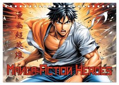Cover Manga Action Heroes (Tischkalender 2026 DIN A5 quer), CALVENDO Monatskalender