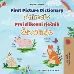 Cover First Picture Dictionary - Animals (English Croatian Bilingual Children's Book)