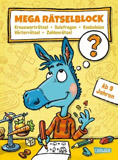 Cover Mega Rätselblock - Kreuzworträtsel, Quizfragen, Knobeleien, Wörterrätsel, Zahlenrätsel  (Mängelexemplar)