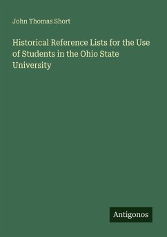 Cover Historical Reference Lists for the Use of Students in the Ohio State University