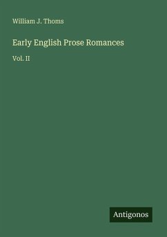 Cover Early English Prose Romances