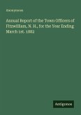 Annual Report of the Town Officers of Fitzwilliam, N. H., for the Year Ending March 1st. 1882