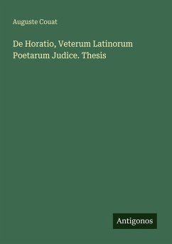 Cover De Horatio, Veterum Latinorum Poetarum Judice. Thesis