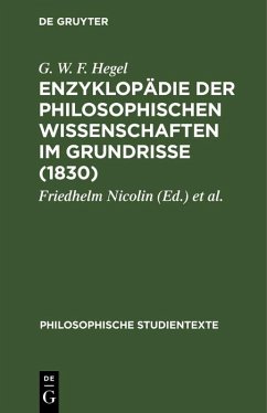 Cover Enzyklopädie der philosophischen Wissenschaften im Grundrisse (1830) (eBook, PDF)