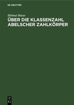 Cover Über die Klassenzahl abelscher Zahlkörper (eBook, PDF)