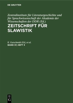Zeitschrift für Slawistik. Band 37, Heft 3 (eBook, PDF)