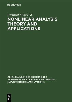 Cover Nonlinear Analysis Theory and Applications (eBook, PDF)