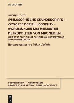 Cover >Philosophische Grundbegriffe< - >Synopse der Philosophie< - >Vorlesungen des heiligsten Metropoliten von Nikomedien< (eBook, PDF)