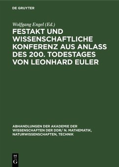Cover Festakt und Wissenschaftliche Konferenz aus Anlaß des 200. Todestages von Leonhard Euler (eBook, PDF)