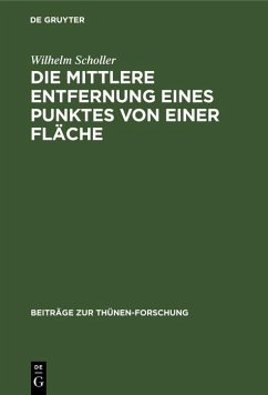 Cover Die mittlere Entfernung eines Punktes von einer Fläche (eBook, PDF)