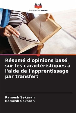 Cover Résumé d'opinions basé sur les caractéristiques à l'aide de l'apprentissage par transfert