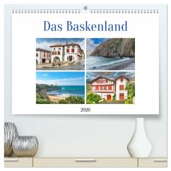 Das Baskenland (hochwertiger Premium Wandkalender 2026 DIN A2 quer), Kunstdruck in Hochglanz