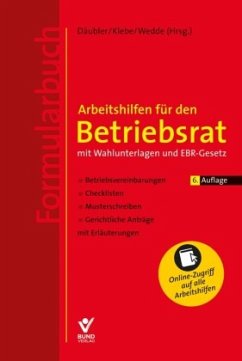 Cover Arbeitshilfen für den Betriebsrat - mit Wahlunterlagen und EBR-Gesetz (Formularbuch)