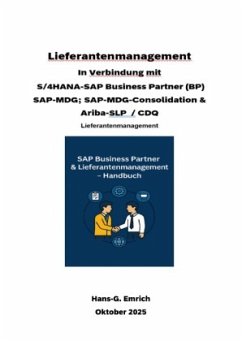 Cover Handbuch zum Lieferantenmanagement In Verbindung mit S/4HANA-SAP Business Partner (BP) SAP-MDG; SAP-MDG-Consolidation &