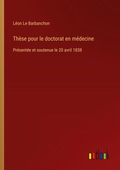 Cover Thèse pour le doctorat en médecine