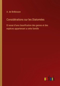 Cover Considérations sur les Diatomées
